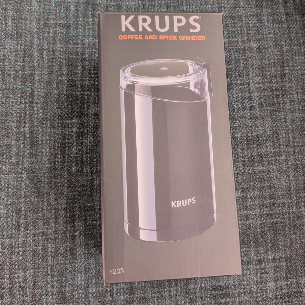 Krups F203 Electric Coffee and Spice Grinder Black 200W Stainless Steel Blade